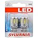 SYLVANIA - 7443 T20 LED White Mini Bulb - Bright LED Bulb, Ideal for Daytime Running Lights (DRL) and Back-Up/Reverse Lights (Contains 2 Bulbs)