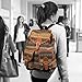 Oaxaca Tribal Design Bohemian Backpack, Cool Vintage Woven Canvas Casual Daypack