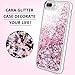 Caka 8 Plus Case, 7 Plus Glitter Case Girly Women Flowing Luxury Bling Glitter Sparkle Liquid Floating Soft TPU Case for 7 Plus 8 Plus (5.5 inch) (Rose Gold)