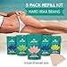 LeChic Paris, Wax Beans, Hard Wax Beads Kit By LeChic: 5 Beans Bags (5 x 100gr) + 30 Wax Sticks | Hair Removal Depilatory Wax