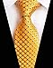 MENDENG Black Gold Striped Tie Woven Jacquard Silk Men's Suits Ties Necktie