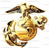 1/4 ~ Military Marines Emblem Birthday ~ Edible Image Cake/Cupcake Topper!!!