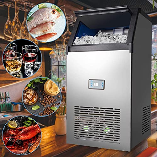 Linsion Commercial Ice Maker Machine 100LBS/24H Freestanding Under