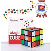 Speed Cube 3x3 for Kids and Adults - Magic Cube Puzzle Game - Intelligence Increasing and Anti-Stress - Turns Quicker and More Precisely by Extasticks