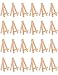 MEEDEN 6Inch 24Pcs Mini Natural Pine Wood Display Easel, A-Frame Painting Tripod Easel, for Kids, Adult,Ideal for Holder Stand Small Canvases, Mini Crafts, Business Card, Photos, Art Decoration