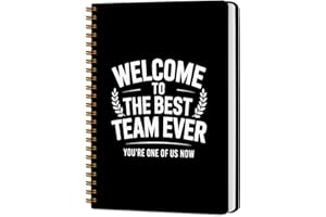 CQM Welcome to The Team Gift Hardcover Spiral Notebooks, New Job Gift for Employee Notebook College Ruled, Welcome Gifts for New Employees Teamwork Gift for Coworker, Journal for Writing