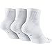 Nike Mens 3-Pack Jordan Jumpman Quarter Socks White/Black X-Large
