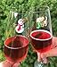Simply Charmed Wine Charms and Magnetic Glass Markers Fun for Winter with Snowman, Snowflake, Puppy Dog and more - Set of 6