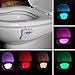 Toilet Night Light,Doshop Motion Activated Toilet Night Light,Water Resistant LED Toilet Bowl Light 8 Colors Changing with Motion Detection (8 Colors)
