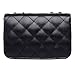 Urban CoCo Quilted Classic Single Flap Cross Body Messenger Shoulder Purse Bag Chain Strap (black)