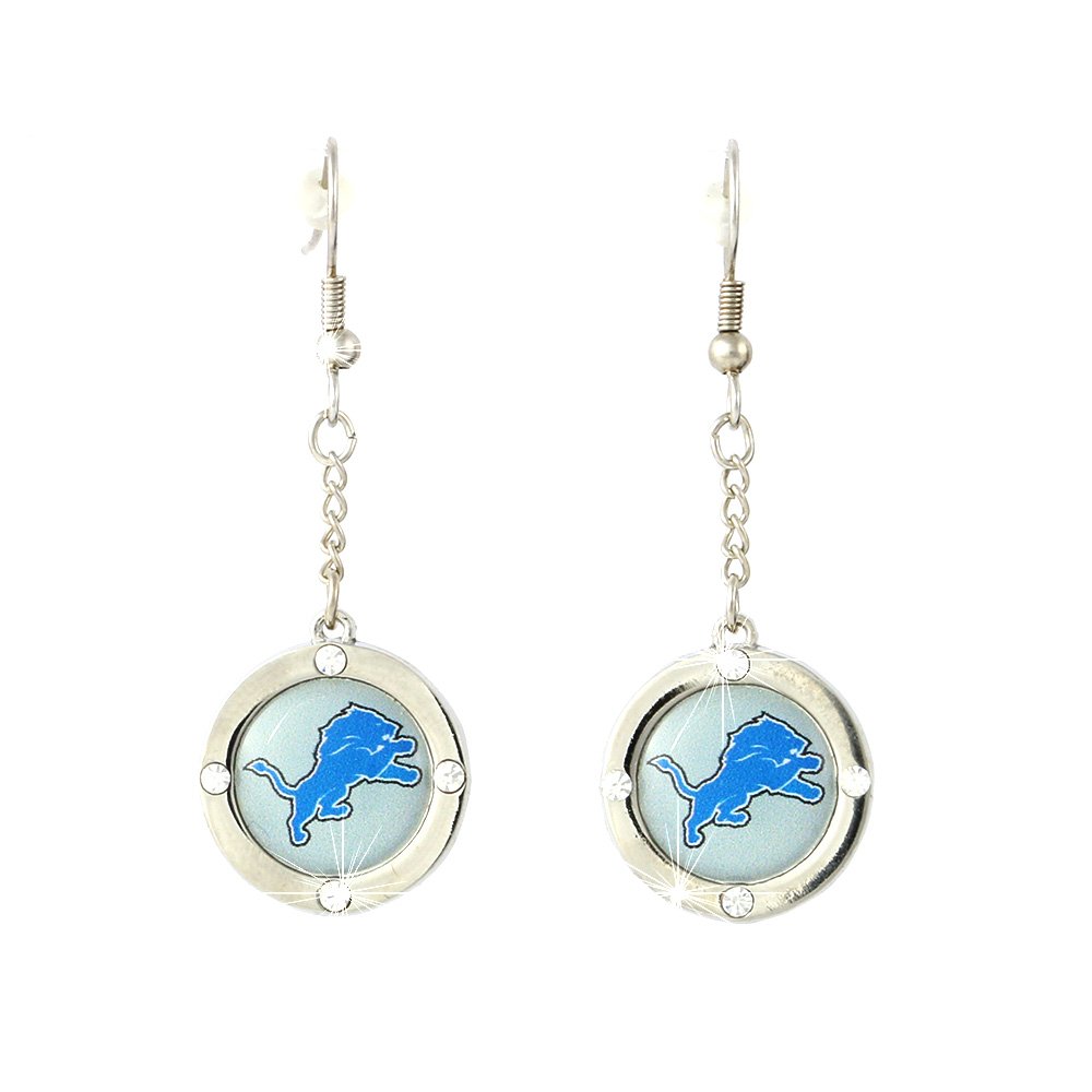 NFL Detroit Lions Crystal Dangle Earrings