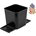 HAUSSIMPLE Car Trash Can (No Trash Bags) (Black, Small)