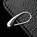 Alicenter(TM) New Fashion Jewelry Teardrop Hook Stainless Steel Silver Hoop Earrings