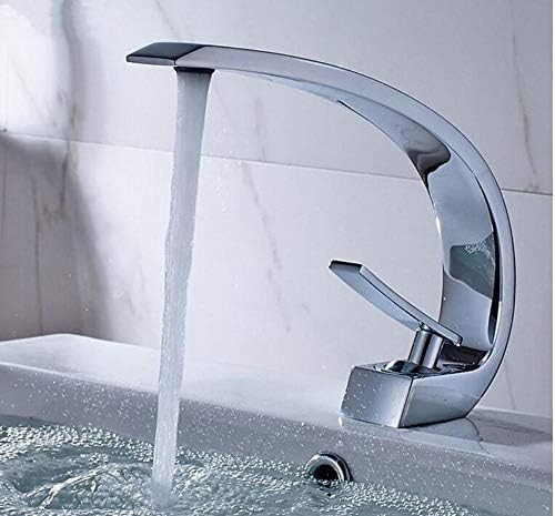 Luxus Modernen Wasserhahn Kupfer Heissen Und Kalten Spulbecken Wasserhahn Kuchenarmatur Kupfer Chrom Gebogen Bad Wasserhahn Schones Elegantes Design Finish Amazon De Baumarkt