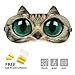 Zabrina Funny Creative Animated Cartoon 3D Cat Eyes Meow Sleep Mask Cute Animal 3D Eye Sleep Mask Therapy Light Shading Cover (Brown)