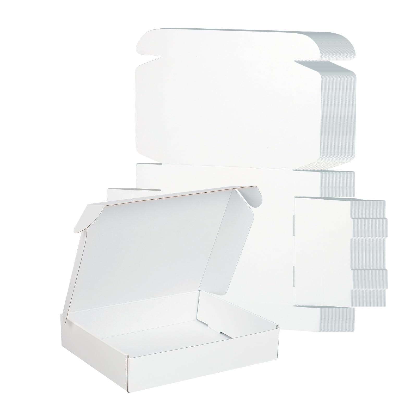 Photo 1 of FORBFAN 10x8x2 White Shipping Boxes 45 Pack, Mailing Boxes for Small Business, Corrugated Cardboard Literature Mailers