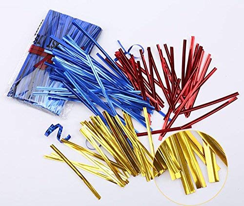 800 PCS 3.15 Inch Length Sealing Twist Ties Tape Bread Bag Sugar Box Package Gift Accessories Metal Wire Tape Decoration Ornaments Wrap Pack Belt Color Random - Thumbnail 2