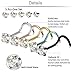 Jstyle 20G 5 Pcs Stainless Steel Nose Rings Studs Screw Piercing Body Jewelry 2.5mm