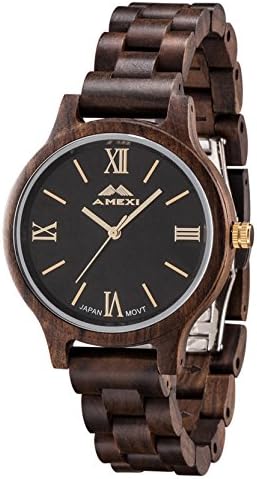 Luxury Men's Wooden Watch Roman Digital Analog Watch Quartz Watch Lightweight Trendy Watch Gift Boxed