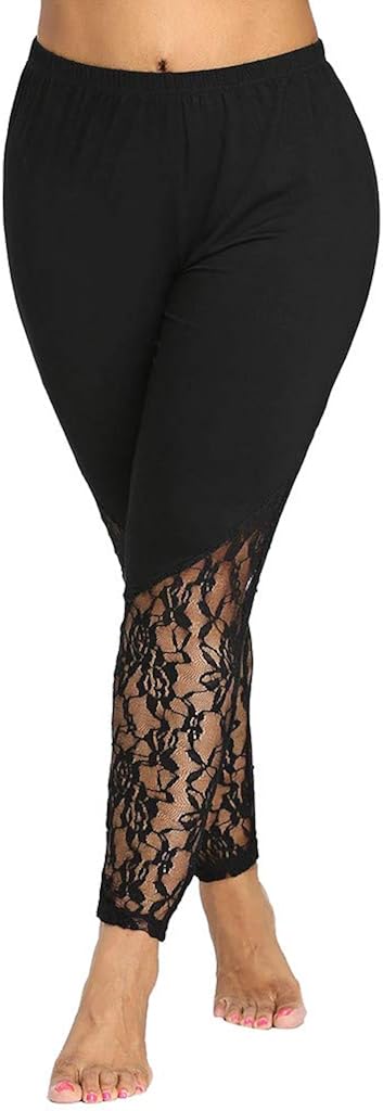 plus size lace trousers