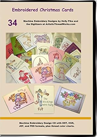 Embroidered Christmas Cards On CD