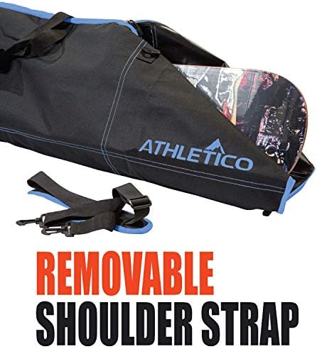 Athletico Padded Two-Piece Snowboard and Boot Bag Combo | Store & Transport Snowboard Up to 165 cm and Boots Up to Size 13 | Includes 1 Padded Snowboard Bag & 1 Padded Boot Bag 4 Athletico Padded Two-Piece Snowboard and Boot Bag Combo | Store & Transport Snowboard Up to 165 cm and Boots Up to Size 13 | Includes 1 Padded Snowboard Bag & 1 Padded Boot Bag