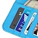 Moto X (2nd Gen) Case, Moto X2 Case, Style4U Premium PU Leather Stand Wallet Flip Case with ID Credit Card/Cash Slots Moto X 2nd Gen 2014 Release + 1 Stylus/1 Screen Protector [Blue]