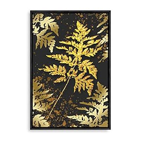 Framed Canvas Wall Art Golden Forest Canvas Prints Home Artwork Decoration for Living Room,Bedroom - 16x24 inches