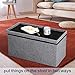 ASLIFE Multifunctional and Folding Storage Ottoman Top Linen Fabric Footrest Coffee Table, Toy Box Chest for Bedroom and Living Room...(LIGHT GREY,30 x 15 x15)