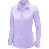 Dioufond Womens Oxford Shirts Button Up Shirts for Women Business Casual