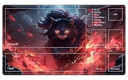 EDGFRTOIO Playmat with Zones for MTG Card Game