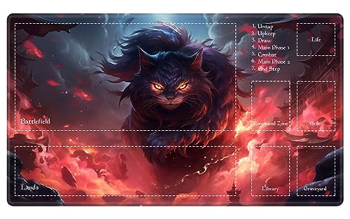 EDGFRTOIO Playmat with Zones for MTG Card Game