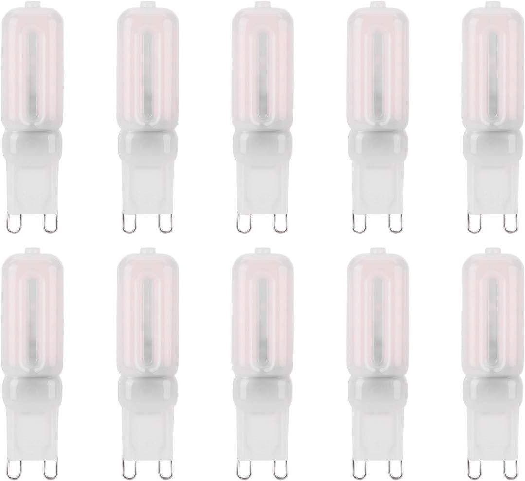 Asapgot 5 W G9 Dimmable LED Replacement for 40 W Halogen Bulb, 380lm, Warm White, 3000 K, 24 Pieces of 10 2835 SMD Decorative LED Light Bulb AC 220 V G9 LED bulbs, LED Light [Energy Class A+]