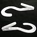 SYMAK k2105-2pk-X 10 Laundry Hooks Clothes Pins Hanging Clips Plastic Hanger Home Travel Portable, Variable, White