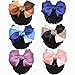 Xuanli 6 Pcs Hair Womens Lady Lace Bow Bowknot Mesh Elastic Snood Net Bun Cover Net Professional Headdress Flower Hair Clips (C002)