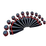BodyJ4You Gauges Kit 24 Pieces Tapers and Plugs 00G-20mm Big Gauges Stretching Set