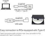 Pioneer BDR-XD08EMB-S External Blu-ray Drive USB 3.2 Type-C Slim Portable view 4