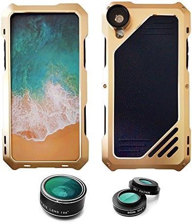Buy OUWEIYA Uitrathin Aluminium Metal Case For Apple Iphone X Protection Shell Shockproof Waterproof Dust proof High Impact Case With 3 Separated Camera Lens Kit Gold