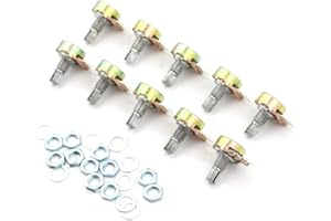 Gump's grocery 10PCS 100K ohm Linear Taper Rotary Potentiometer Panel Pot B100K 15mm WH148 3Pin