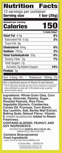 NATURE VALLEY CHEWY FRUIT AND NUT GRANOLA BARS, TRAIL MIX SNACK BARS, 12 CT, 14.4 OZ