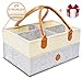 Baby Diaper Caddy Organizer | Nursery Storage Bin | Sturdy Diaper Caddy Storage Bin for Changing Table | Baby Shower Gift Basket Boys Girls | Newborn Registry Must Have | Large Portable Car Travel Bag