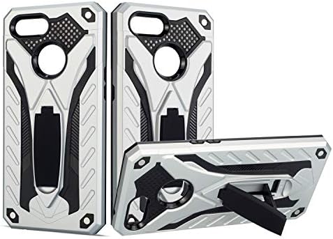 Naozbuyrig Case for Oppo F9, Genuine Stable Kickstand Function Shockproof Protection Back Case Cover (Color : Silver)