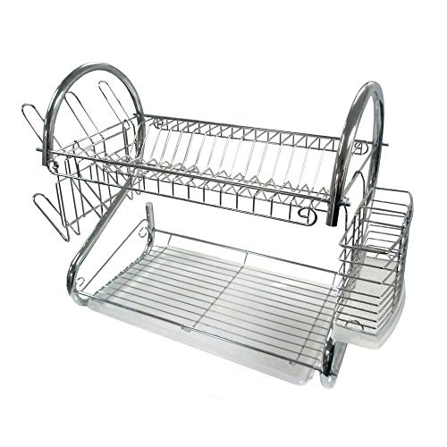 Better Chef DR-22, 22-Inch, Chrome Plated, S-Shaped, Rust-Resistant, 2-Tier Dishrack