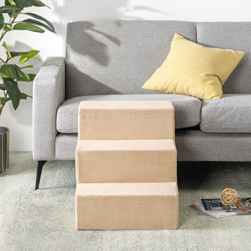 ZINUS Foam 18 Inch 3Step Step Pet Stairs / Pet Ramp for Cats and Dogs