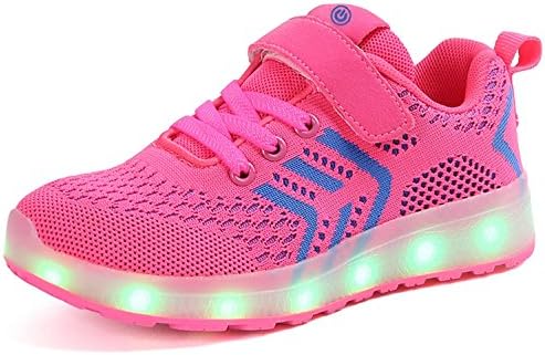 Sweeting 7 Colors LED Light-Up Kids Sport Shoes Sneakers USB Charging for Valentine's Day Christmas Halloween