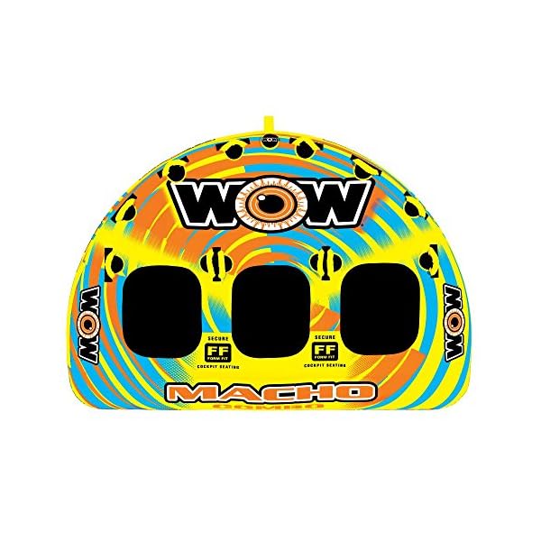 WOW-Sports-WOW-World-of-Watersports-Macho-16-1030-1-to-3-Person-Towable-Tube-Multiple-Riding-Positions