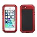 Mangix iPhone 6/6S Case, Built-in Glass Luxury Aluminum Alloy Metal Extreme Bumper Finger Scanner Cover Shell Case Skin for Apple iPhone 6/6S 4.7inch (Red)