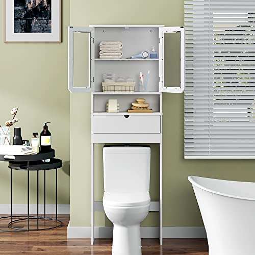 HOME BI Over The Toilet Storage Free Standing Toilet Rack with
