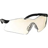 Gateway Safety 14GB0M Hawk Wraparound Safety Glasses, Clear In/Out Mirror Lens, Black Temple