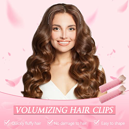 Volumizing Hair Clips, Root Clips for Hair Volume, Instant Hair Volumizing Clips for Women (Pink-black) 4PCS